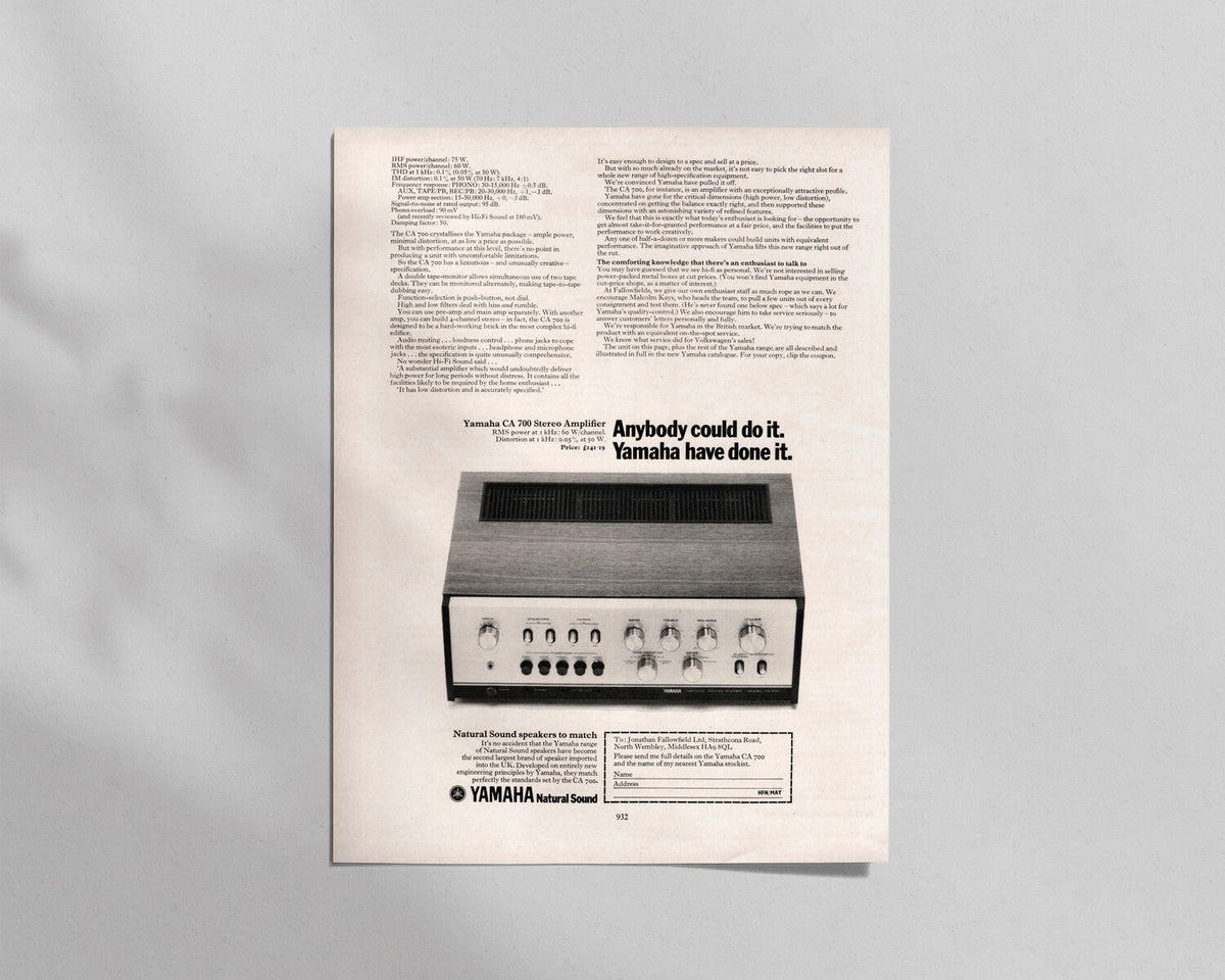 Yamaha—CA 700 Amplifier