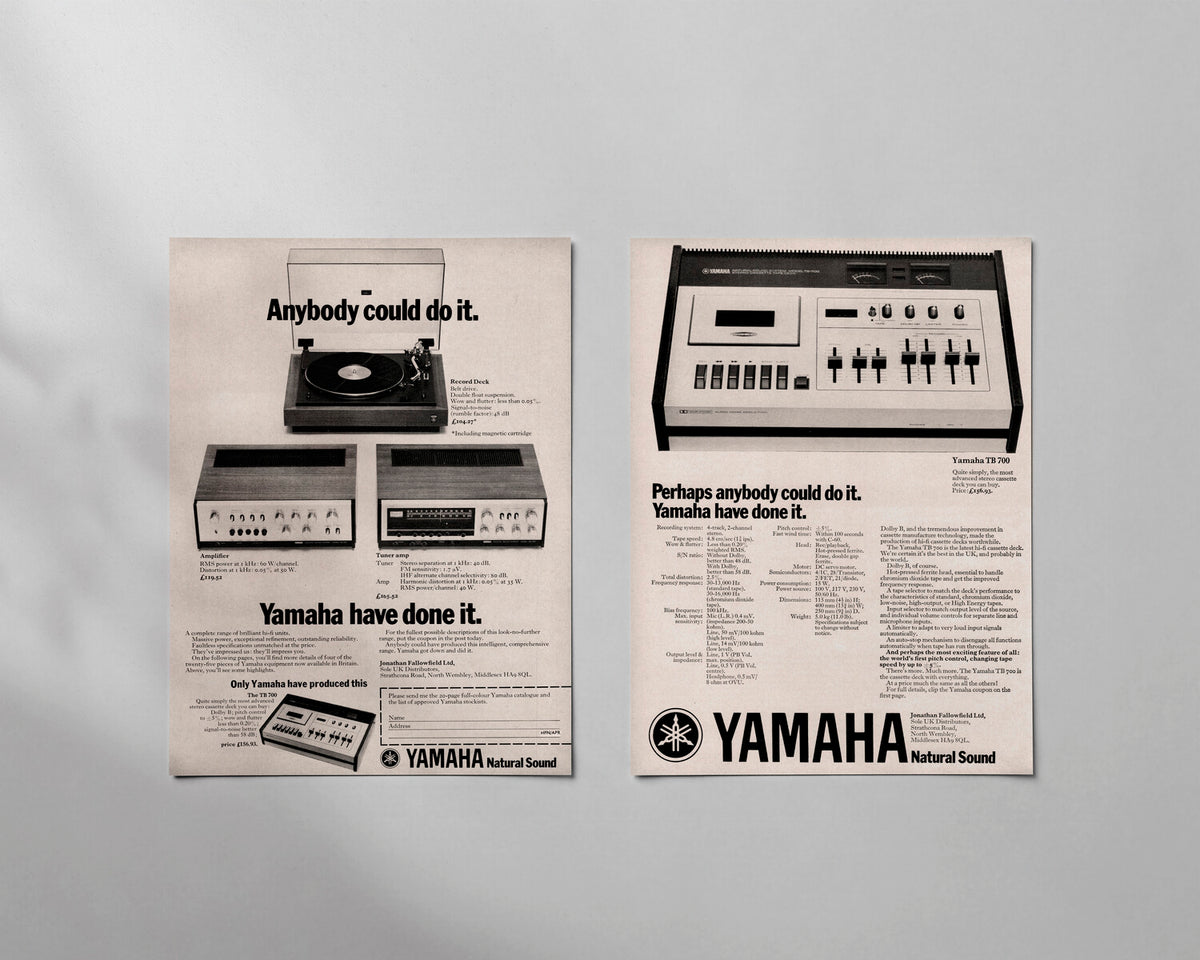 Yamaha—CA 700 Amplifier, YP 700 Turntable, CR 700 Receiver & TB 700 Casette Deck
