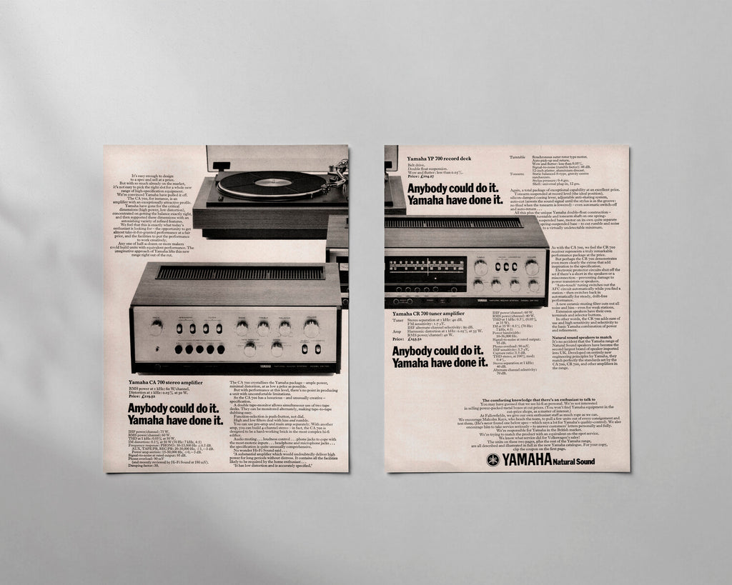 Yamaha—CA 700 Amplifier, YP 700 Turntable, CR 700 Receiver & TB 700 Casette Deck